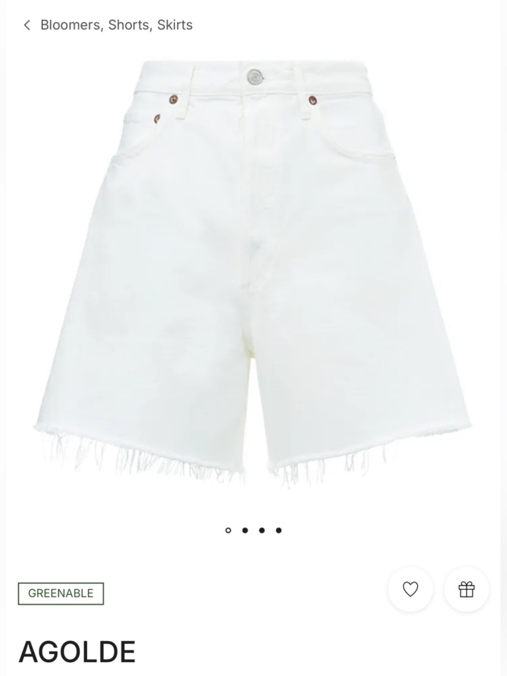 Agolde Stella shorts size 25